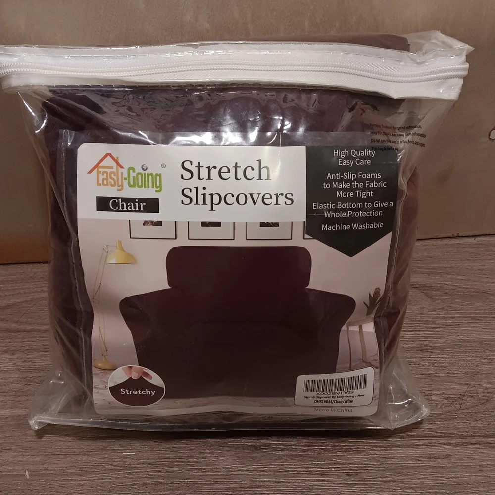 Stretch Chair Slipcovers in Brown & Deep Red